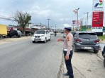 Macet Akibat Antre BBM, Satlantas Polres Pelalawan Ultimatum Pengelola SPBU