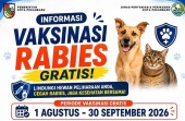 INFO: Ada Vaksinasi Rabies Gratis Mulai Agustus 2026 di Pekanbaru