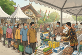 Operasi Pasar Murah di Pekanbaru, Warga Diimbau Pakai Masker