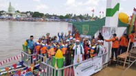 Penampakan Perahu Hias Kafilah Rohil di MTQ Provinsi Riau XLIV