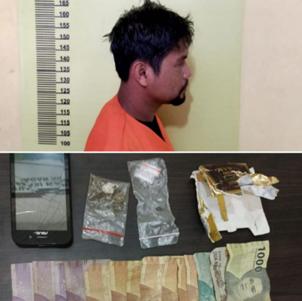 Diamankan Polisi, Warga Bagan Sinembah Ini Diduga Jadi Pengedar Daun Ganja