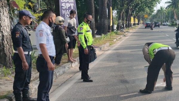 Tabrakan di Jalan Sudirman, 1 Orang Meninggal, 2 Luka-luka