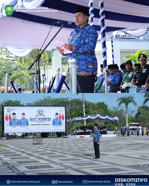 Pemkab Siak Peringati HUT Korpri Ke- 52 dan Hari Guru Nasional Tahun 2023