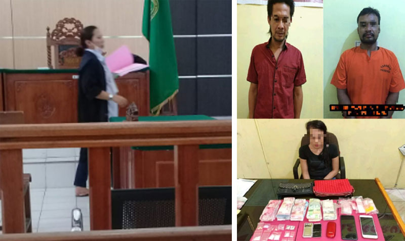 Duh, Dituntut Hukuman 5,6 Tahun Penjara, Resedivis Bandar Narkoba di Rohil Malah Senyum-senyum...
