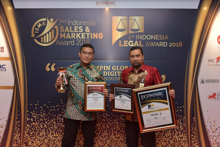 Bank Riau Kepri Raih Peringkat Pertama Pada Ajang Indonesia Sales Marketing Award & Indonesia Legal Award 2018