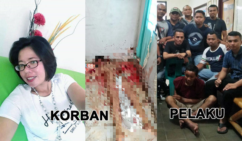 SADIS BRO...Sakit Hati, Sofyan Hujani Tubuh Janda Indri Lestari 5 Kali Tikaman dengan Pisau Dapur, Berdarah-darah
