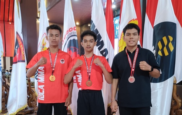 Tiga Atlet MMA Siak Raih Medali di Kejurnas Dankor Brimob di Depok
