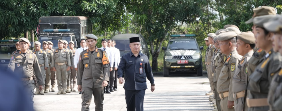 Persiapan Pengamanan Pacu Jalur, Satpol PP Kuansing Gelar Apel Pasukan