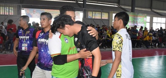 Tangis Pilu Warnai kekalahan Dramatis  tim Futsal Kampar dari Juara Bertahan Inhil