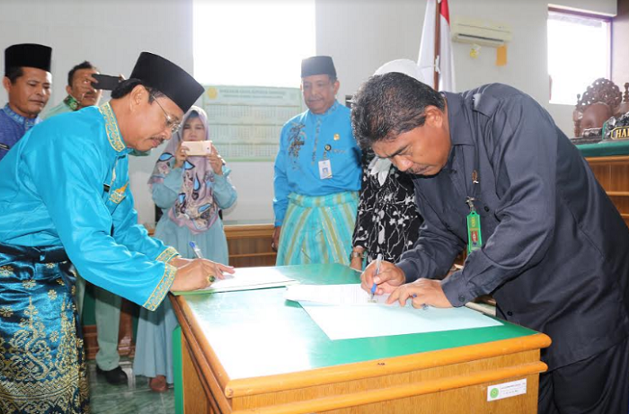 Dinas Perpustakaan dan Kearsipan dan PN Bengkalis Tandatangani MoU