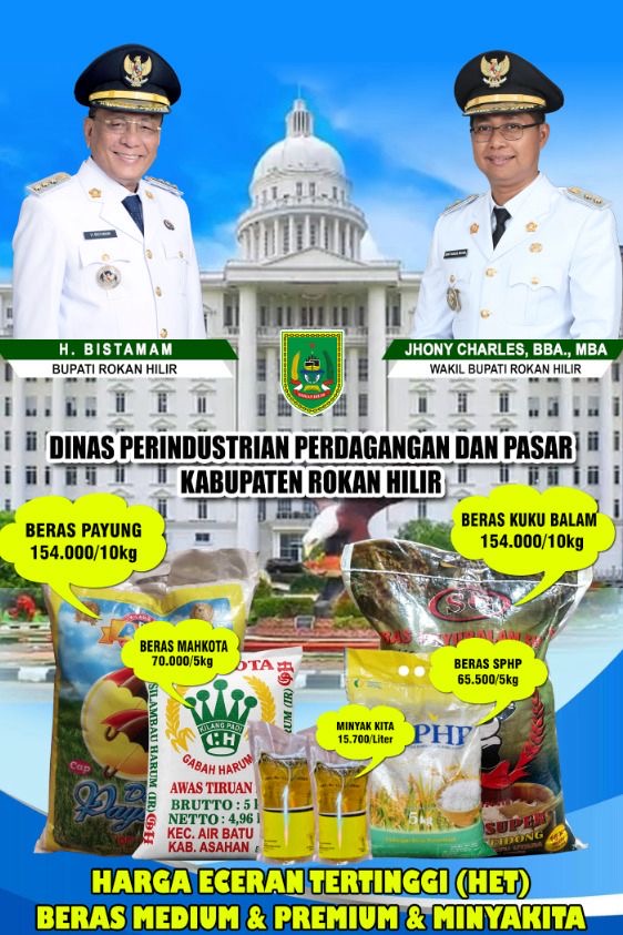 Disperindagsar Rokan Hilir Rilis Daftar HET Beras dan Minyakita Terbaru, Cek Rincian Harganya