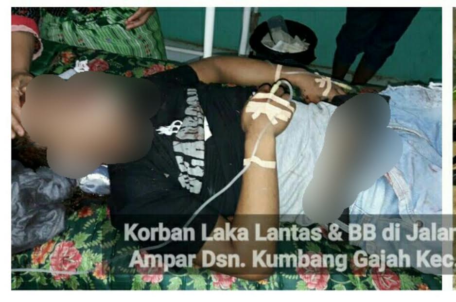 TABRAKAN DI KEMUNING...Satu Meninggal Dunia, Satu Alami Luka Serius