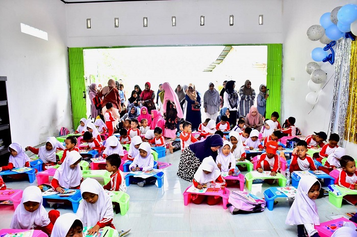 Desa Pulau Terap Menggelar Lomba Mewarnai Tingkat TK/Paud  Dengan Tema Pahlawan Indonesia.