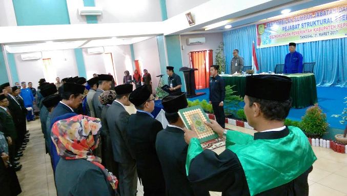 Sekda Lantik 83 Orang Pejabat Eselon IV di Lingkungan Pemkab Meranti