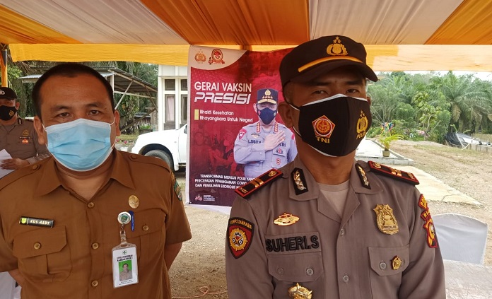 Polsek dan Puskesmas  Rambah Hilir  Gelar Vaksinasi Massal Gelombang Tiga
