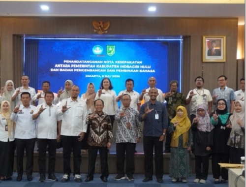 Pemkab Inhu Lakukan MoU dengan Badan Pengembangan dan Pembinaan Bahasa Kemendikbudristek