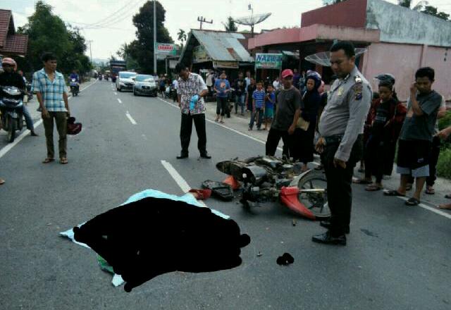 NAHAS...Terjatuh karena Tabrak Sapi, Pengendara Motor di Kuansing Tewas Mengenaskan Usai Dilindas Truk Batubara
