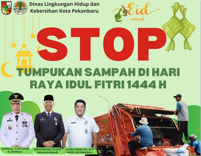Begini Skema Penanganan Sampah Oleh DLHK Pekanbaru Selama Idul Fitri 2023