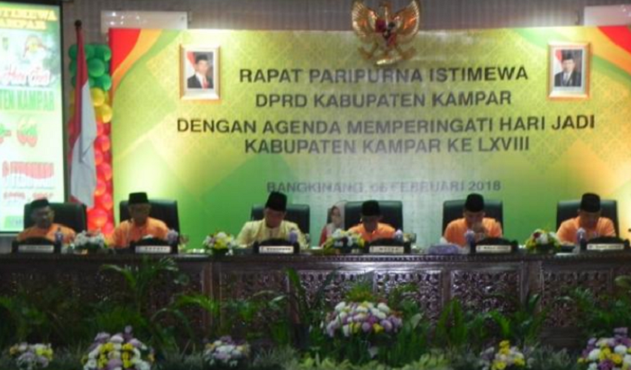 Paripurna HUT Kampar, DPRD Nilai Kepemimpinan Azis-Catur Tunjukkan Kemajuan
