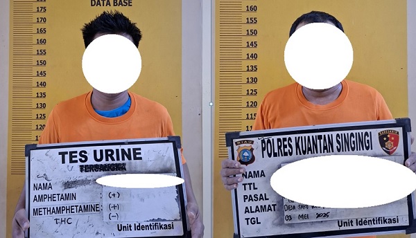 Polres Kuansing Amankan Dua Orang Terduga Peredaran Narkotika di Singingi Hilir