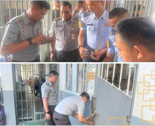 Cegah Kamtibmas, Petugas Lapas Rumbai Lakukan Rolling Gembok Blok Hunian