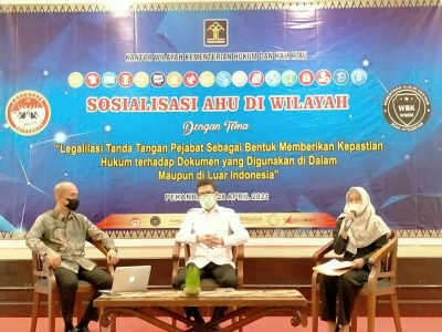 Kanwil Kemenkum Ham Riau Sosialisasi Layanan Administrasi Hukum Umum