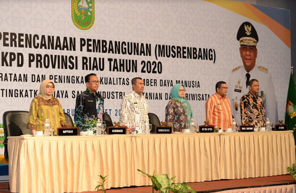 Paparkan Indikator Pembangunan Riau, Gubri Syamsuar Buka Kegiatan Musrenbang RKPD 2020