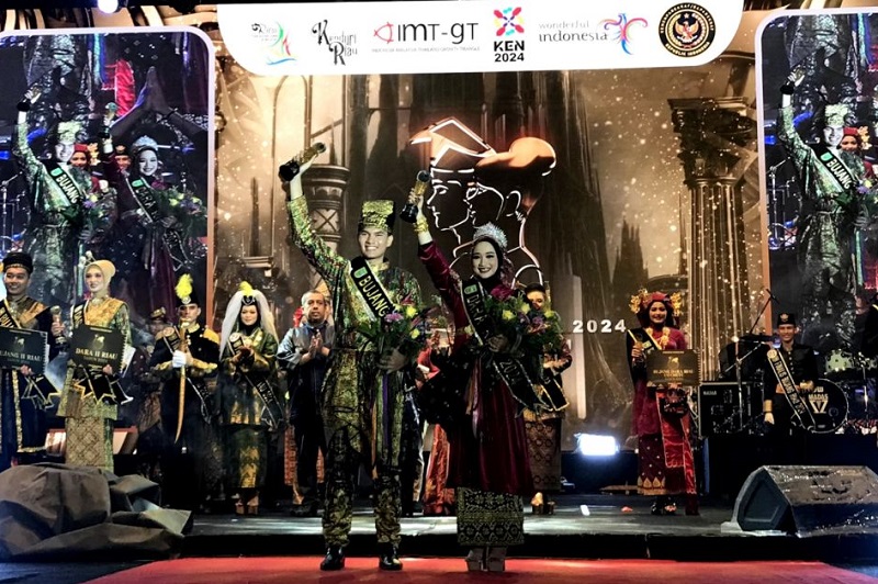 Nabil Pratama dan Andhia Putri Bujang dan Dara Riau 2024