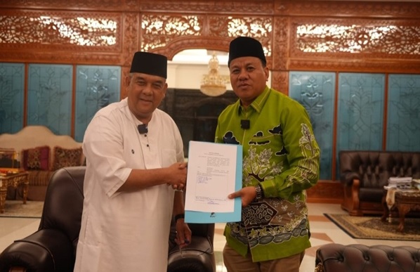Bertemu Edy Natar, Suhardiman Amby Minta Dukungan Pemprov  untuk Ikut Membangun Kuansing