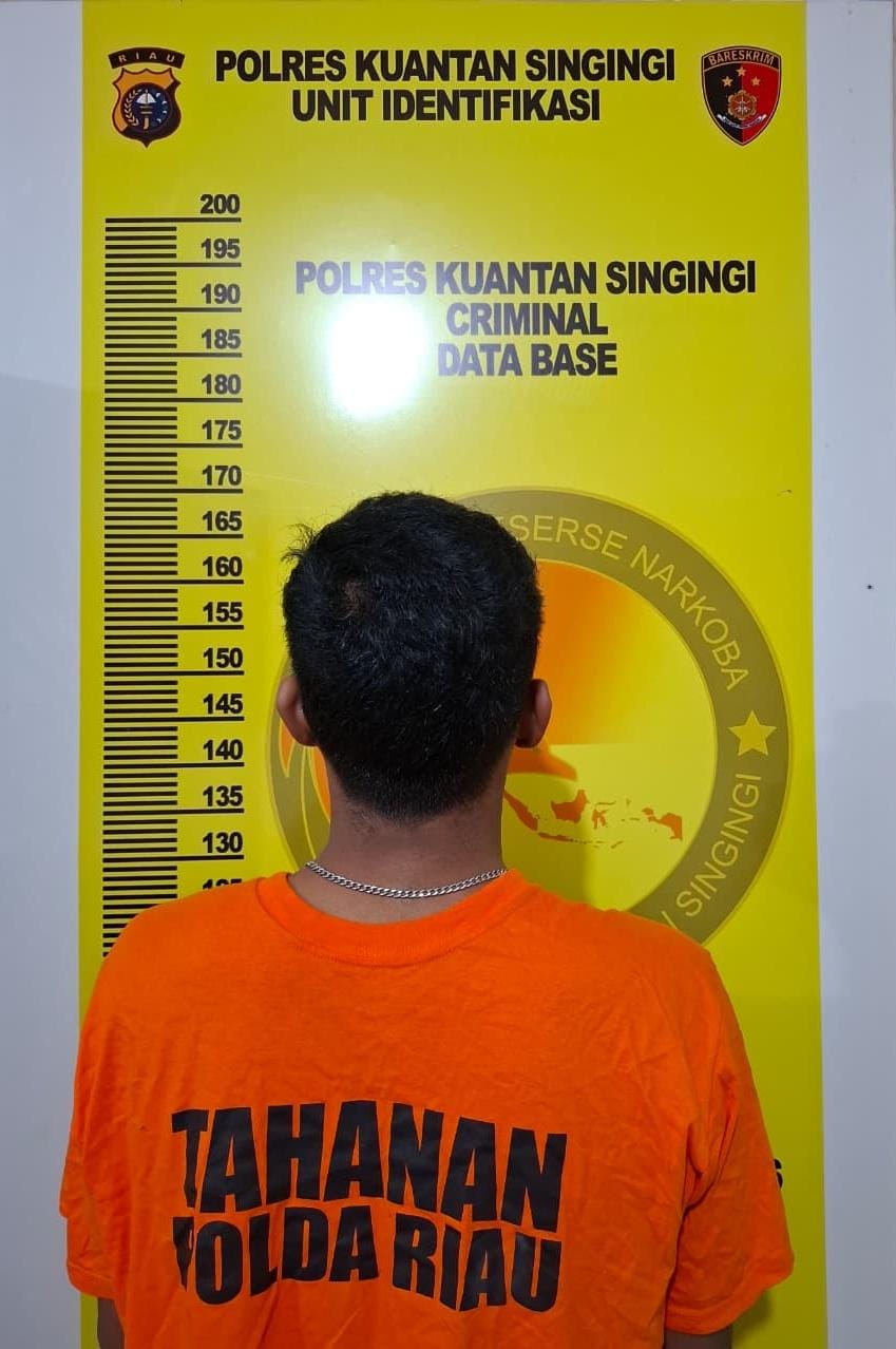 Pria 23 tahun berhasil diamankan satresnarkoba Polres kuansing dan sita BB 7.49 Gram Sabu