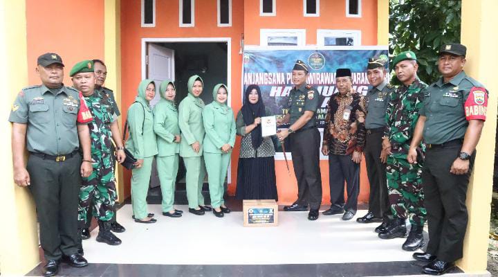 Peringati Hari Juang TNI AD, Dandim 0303 Bengkalis Anjangsana ke Veteran dan Warakawuri