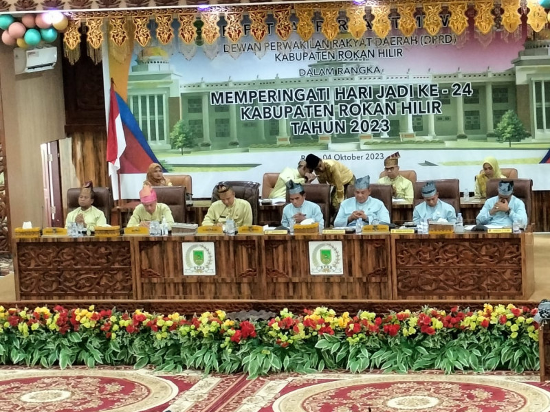 DPRD dan Pemkab Rohil Gelar Paripurna HUT Rohil ke 24 dengan Tema Rokan Hilir Handa