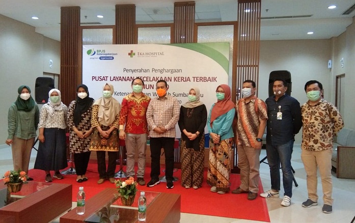 Eka Hospital Raih Penghargaan PLKK BPJS Ketenagakerjaan  Sebagai Rumah Sakit Terbaik