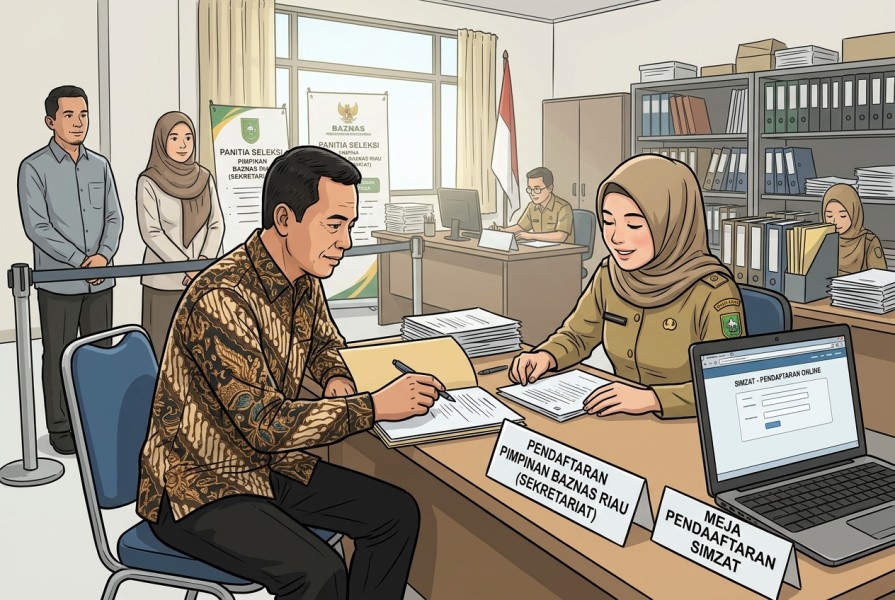Pendaftaran Seleksi Pimpinan Baznas Riau Buka Hingga 15 September 2026