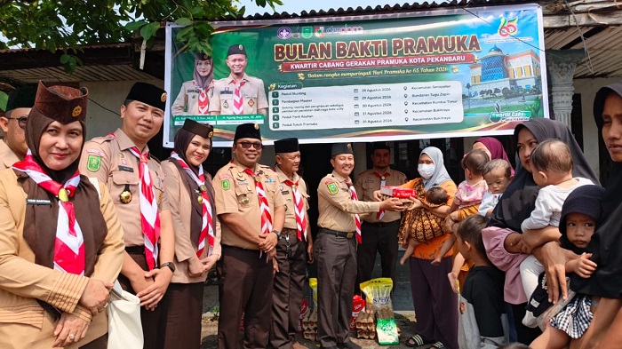 Bulan Bakti Pramuka, Kwarcab Pekanbaru Gelar Aksi Zero Stunting di Senapelan