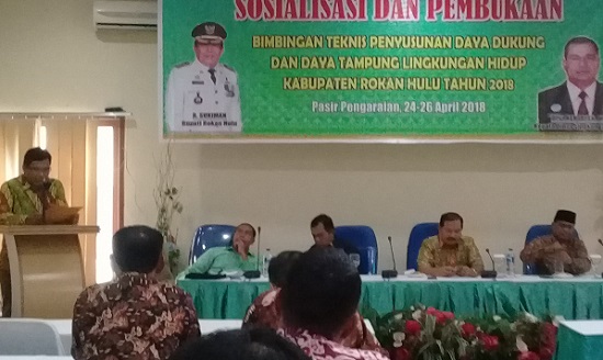 DLH Rohul- KLH Ekoregion Sumatera  Selenggarakan Bimtek Kajian Daya Tampung dan Daya Dukung Lingkungan