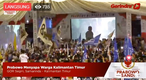Di Samarinda, Prabowo Ajak Rakyat  Rebut Kemenangan dengan Datang dan Kawal TPS