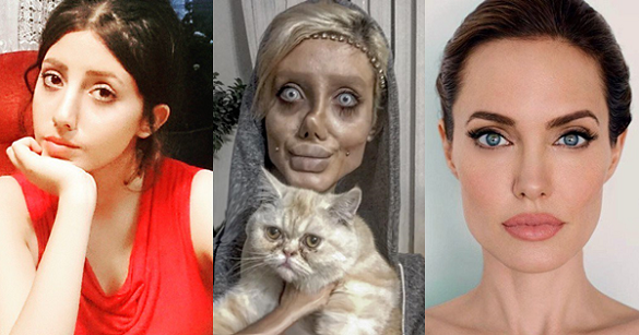 ASTAGHFIRULLAH...Hanya Ingin Wajahnya Mirip Angelina Jolie, Wanita Cantik  Iran Ini Berakhir Layak Zombie