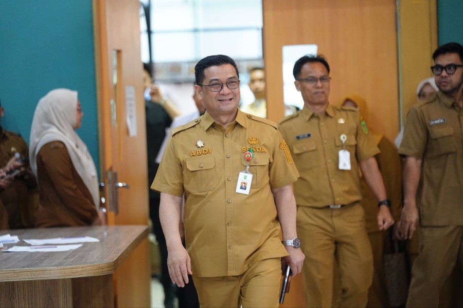 Syahrial Abdi Paparkan Peningkatan Pelayanan RSUD Arifin Achmad Kepada Tim Surveyor