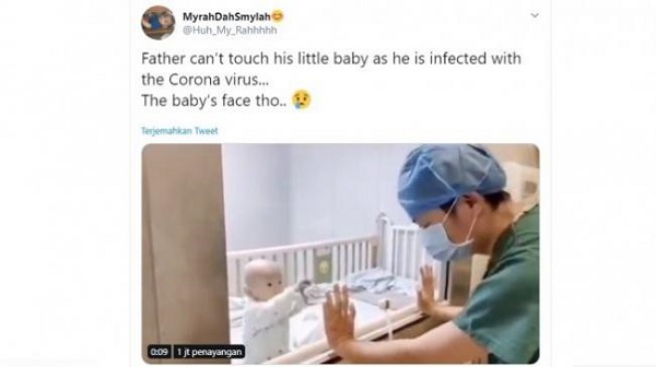 Minta Bermain dan Digendong Oleh Sang Ayah, Kisah Bayi Pengidap Virus Corona Ini Bikin Haru