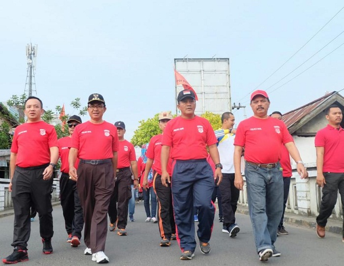 Bupati Ikuti Jalan Santai Bersama Ribuan Masyarakat Inhil