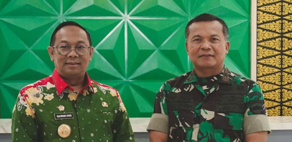 Momen Hangat Silaturahmi Pj Gubri dan Danrem 031/WB di Akhir Masa Tugas
