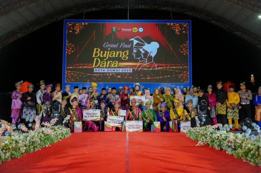 Malam Puncak Grand Final Bujang Dara Dumai 2026 Pukau Ratusan Warga di Taman Bukit Gelanggang, Berikut Nama-Nama Pemenang