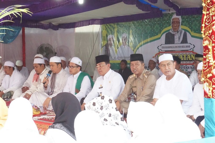 Bupati Inhil Hadiri Haul Sultani Aulia Syekh Abdul Qadir Al - Jaelani, Desa Sungai Ambat, Enok