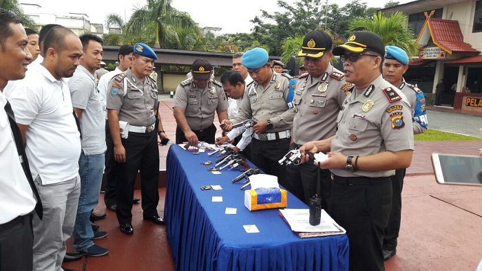 Polres Inhil Lakukan Pemeriksaan Senpi Secara Rutin