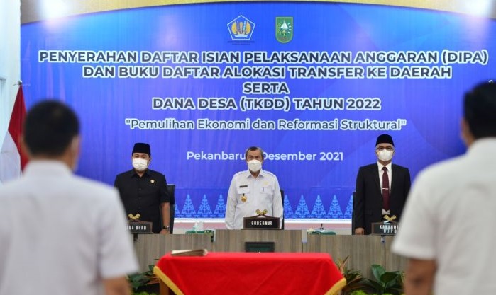 WADUH BERAT BOS!   Tahun Ini Cuma Dapat  Rp3,9 Triliun , DIPA Provinsi  Riau Turun Rp900 Miliar dari Tahun Lalu...