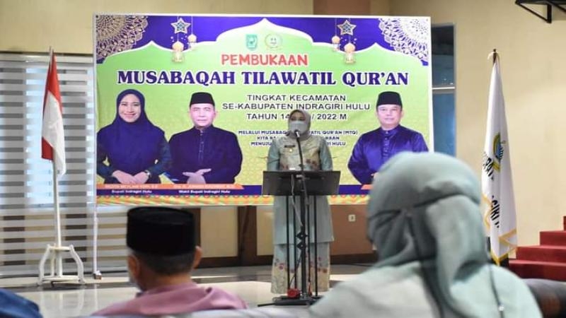 Bupati Rezita  Buka Serentak MTQ 14 Kecamatan se Kabupaten  Inhu