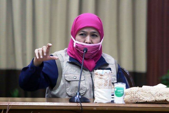 Kasus Positif Covid-19 di Jatim Paling Tertinggi di Indonesia, Khofifah: Angka Kesembuhan Terus Naik...