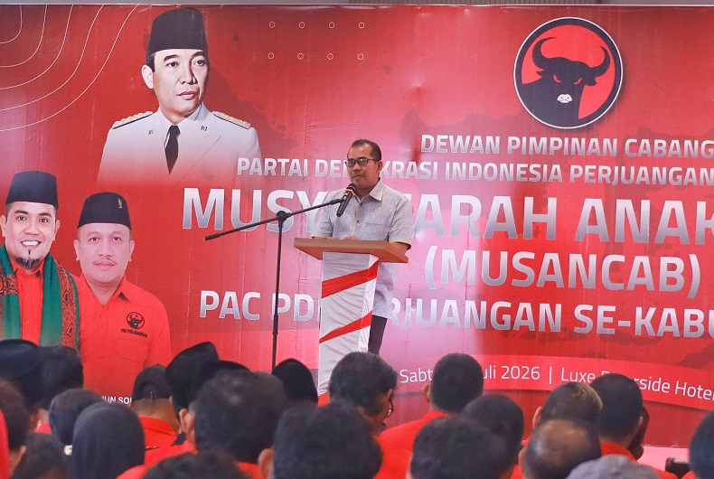 Sekda Mahadar Hadiri Musancab PDI Perjuangan  Siak