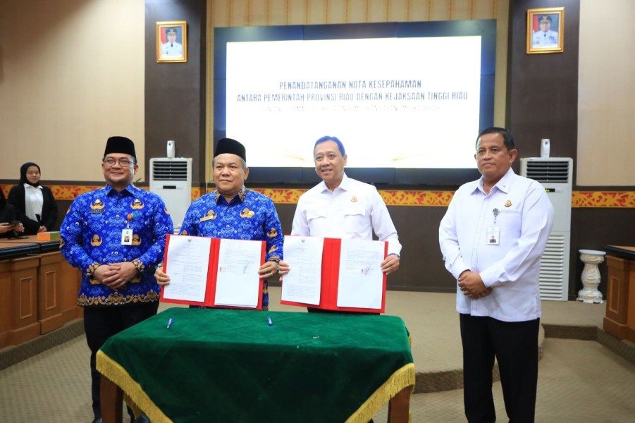 Pemprov Riau-Kejati Teken MoU, Perkuat Pemulihan dan Pengamanan Aset Daerah